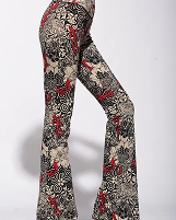 Flares Bootleg Leggings Funky Simplicity Tribal eagle cream black Cotton lycra