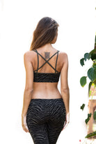 Cross Back Bra - Crop top - Green Zebra - FUNKY SIMPLICITY