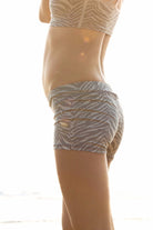 Yoga Hotpants - Grey Zebra - Beach Shorts - FUNKY SIMPLICITY
