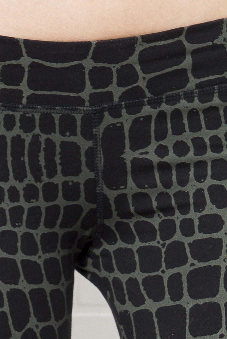 Leggings Crocodile Black Green - FUNKY SIMPLICITY