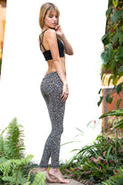 Super High Waist Leggings Cream Black Pufferfish - FUNKY SIMPLICITY