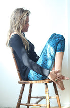 Capri Tights - Snake Turquoise Black - FUNKY SIMPLICITY