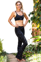 Flared Leggings - Black Smokey - FUNKY SIMPLICITY