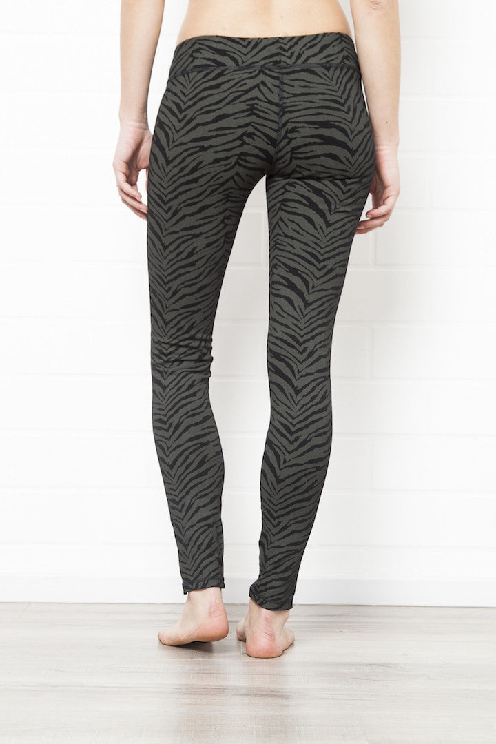 Leggings Zebra Black Green - FUNKY SIMPLICITY