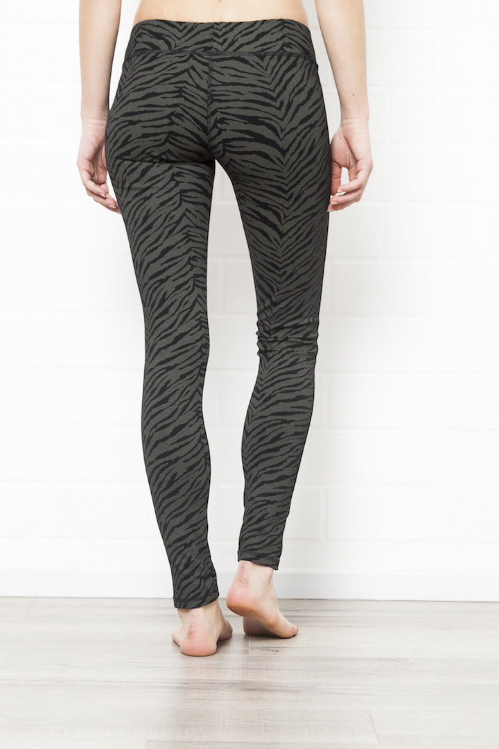 Leggings Zebra Black Green - FUNKY SIMPLICITY