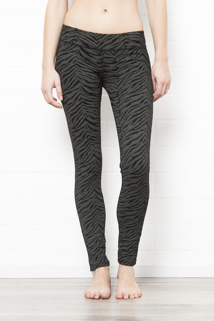 Leggings Zebra Black Green - FUNKY SIMPLICITY